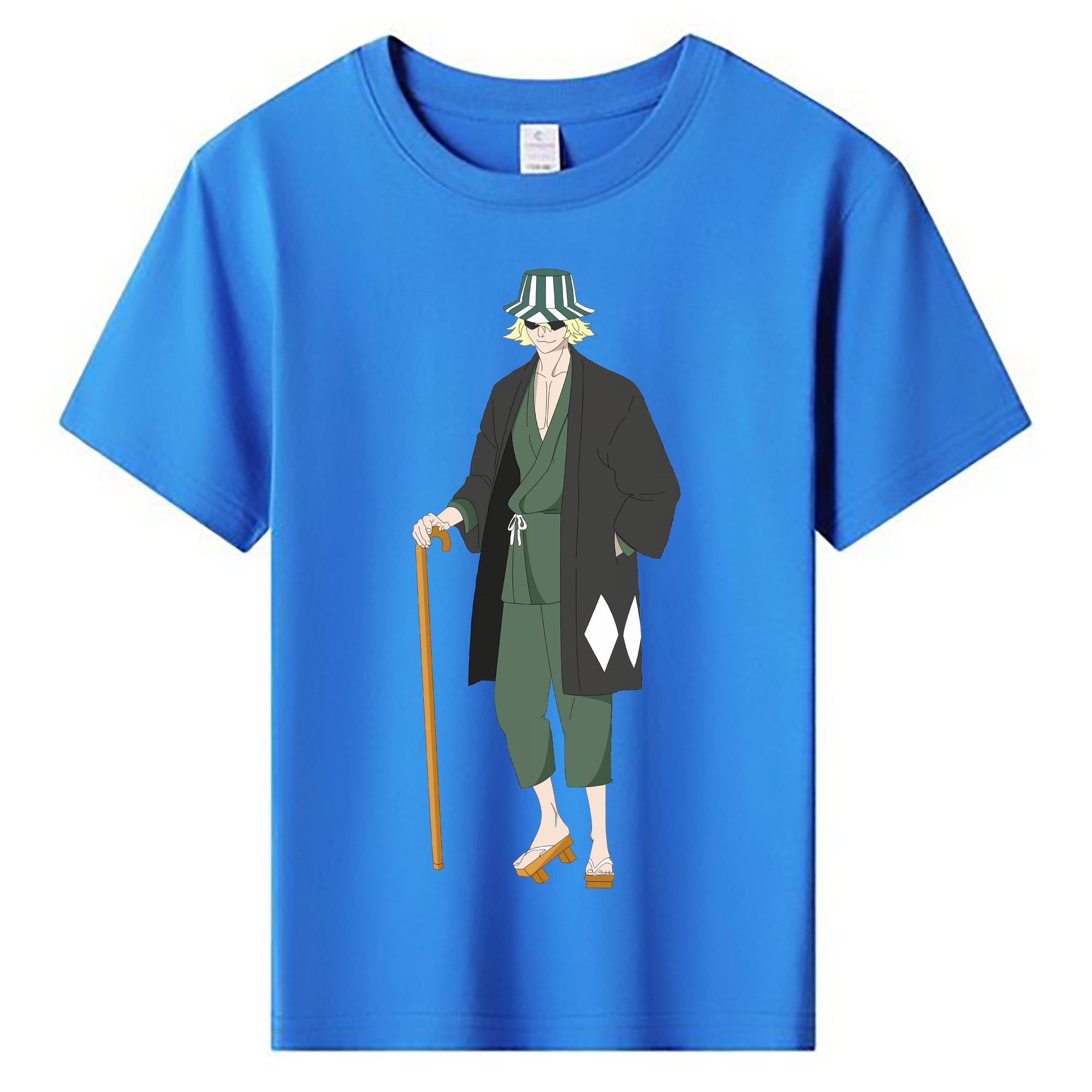 （画像用） "ブリーチ 浦原 喜助（うらはら きすけ） BLEACH Urahara Kisuke " 綿100％キッズTシャツ（フロントプリント）
